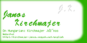 janos kirchmajer business card